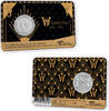 Historische munten in coincard ½ Gulden Historische coincard zilveren ½ Gulden Wilhelmina Hermelijnen Mantel 1912 -