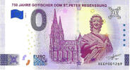 Duitsland 0 Euro 0 Euro biljet Duitsland 2026 - 750 Jahre Gotischer Dom St.Peter Regensburg -