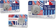 Historische munten in coincard ½ dollar Coincard Half Dollar Kennedy Bicentennial ½ dollar 1976 Denver (D) -