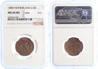  2 1/2 cent 1884 Netherlands Koning Willem III 2 1/2 cent 1884 MS64 BN M... 225,00 EUR  + 14,50 EUR frais d'envoi