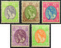 Wilhelmina bontkraag 1899-1921 Nrs. 69-73 Postfris luxe -