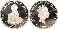 5 Dollars Tuvalu 5 Dollars 1998 Princess Diana silver -