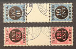 Nederland NVPH nr. P67b/68b Têtê-bêche Port 1924 gestempeld -