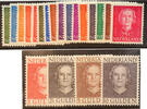 Nederland NVPH nr. 518/537 Koningin Juliana en face 1949-1951 ongebruikt -
