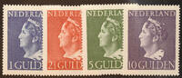 Nederland NVPH nr. 346/349 Koningin Wilhelmina Konijnenburg 1946 postfris -