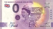 0 Pound 0 Pound biljet Engeland 2022 - The Queen's Platinum Jubilee -