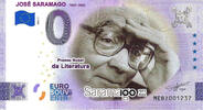 0 Euro 0 Euro biljet Portugal 2022 - José Saramago KLEUR -