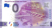 0 Euro 0 Euro biljet Malta 2022 - Valletta Saluting Battery -