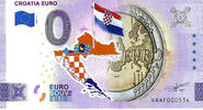 0 Euro 0 Euro biljet Kroatië 2022 - Croatia Euro KLEUR -
