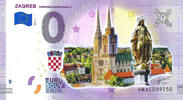 0 Euro 0 Euro biljet Kroatië 2019 - Zagreb KLEUR -