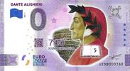 0 Euro 0 Euro biljet Italië 2021 - Dante Alighieri KLEUR -