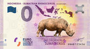 0 Euro 0 Euro biljet Indonesië 2019 - Sumatran Rhino KLEUR -