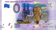 0 Euro 0 Euro biljet Duitsland 2020 - Pope John Paul II 100th birtday KLEUR -