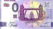 0 Pound 0 Pound biljet Engeland 2023 - Tower Bridge -