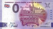 0 Pound 0 Pound biljet Engeland 2023 - Cambridge - King's Chapel & Bridge of Sighs -