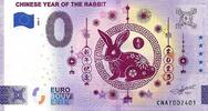 0 Euro 0 Euro biljet China 2023 - Chinese year of the Rabbit -