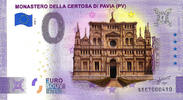 0 Euro 0 Euro biljet Italië 2020 - Monastero della Certosa di Pavia KLEUR -