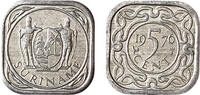 5 Cent 5 Cent wapen aluminium Suriname jaar 1976 -