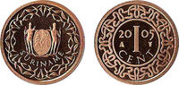 1 Cent 1 Cent wapen met mmt verkoperd staal Suriname jaar 2011 -