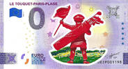 0 Euro 0 Euro biljet Frankrijk 2023 - Le Touquet Paris Plage KLEUR -
