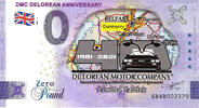 0 Pound 0 Pound biljet Engeland 2021 - DMC Delorean Anniversary KLEUR -