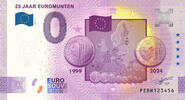 0 Euro 0 Euro biljet Nederland 2024 - 25 jaar Euromunten #000000 -