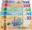 Bankbiljetten Caribische Guldens - Complete set van 5 biljetten -