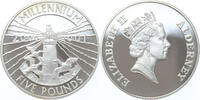 5 Pounds Alderney 5 Pounds 2000 Millenium silver -