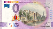 0 Euro 0 Euro biljet Nederland 2025 - Amsterdam X Singel met de Amsterdamse munttoren KLEUR -