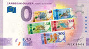 0 Euro 0 Euro biljet Nederland 2025 - Caribbean Guilder 10, 20, 50, 100, 200 Gulden KLEUR -