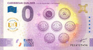 0 Euro 0 Euro biljet Nederland 2025 - Caribbean Guilder 1, 5, 10,25 & 50 Cent + 1 & 5 Gulden ANNIVERSARY -