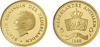 5 Gulden 5 Gulden 1980 Beatrix Nederlandse Antillen Prooflike -