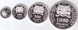 Dahomey/Benin Proofset 1971 4 st. 1971 no box and papers loose coins FB