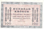 Iceland 100 Kronur /on 5 kronur 1919 FDC-