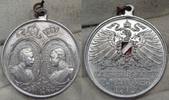 Sachsen Aluminiummedaille Originalöse. Kaiserparade+Manöver. #3 -