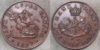 Upper Canada 1/2 Penny 1857 Vorzüglich. 50,00 EUR prix TTC + 18,00 EUR frais d'envoi