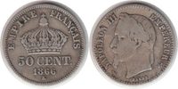 Frankreich 50 Centimes 1866 Napoleon III. 50 Centimes 1866 K, Bordeaux f... 20,00 EUR  + 18,00 EUR frais d'envoi