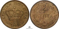Greece, Crete COPPER-2-LEPTA 1900-A 5123-1 UNC-BN 45,00 EUR  + 25,00 EUR frais d'envoi