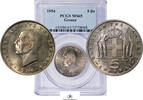 Greece 5-DRACHMAI 1954 21625-4 PCGS-MS65 85,00 EUR  + 25,00 EUR frais d'envoi