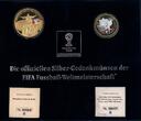 Brasilien u.a. 2012/14 Fußball WM 2014 in Brasilien, 8 versch. Silbermünzen wie angegeben FB in Box mit Zertifikat