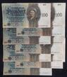 Deutsches Reich - Weimar 10x 100 Reichsmark 1924 komplettes Set aller Varianten der Unterdruckbuchstaben B-Z und Serie A-D TTB / TTB-