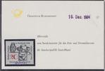 Bundesrepublik Deutschland 20 Pfg. Matthias Claudius als Mustermarke auf 'Ministerkarte' -
