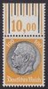 Deutsches Reich 100 Pfg. Hindenburg mit Wz. Waffeln -
