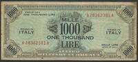 Italien 1000 Lire AM-Lire Pi. M23 Banconota dell'Occupazione Americana in Italia -