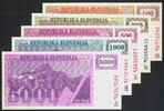 Slowenien Republik 1 - 5000 Tolarjev Pi. 1-10 'BergTriglav' komplette Serie in absoluter Luxusqualität OHNE Aufdruck! -