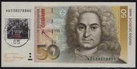 Deutschland 50 DM B.Neumann mit anlassbezogener Briefmarke und Poststempel des 1.Ausgabetages! -