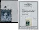 30 Pf. 1952 Berlin  Beethoven 125. Todestag  mit seltener waagerechter Gummiriffelung, evtl. Unikat postfrisch **