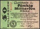 Deutsches Reich 50 Mrd. 1923 Siemens-Schuckert-Werke I