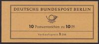 Berlin 1 DM MH 3 d 'Dürer' seltene Deckel-Reklamevariante 'Georg Bühler' -