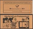 Berlin 1 DM MH 3 c II u 'Dürer' seltene Deckel-Reklamevariante Postsparbuch -